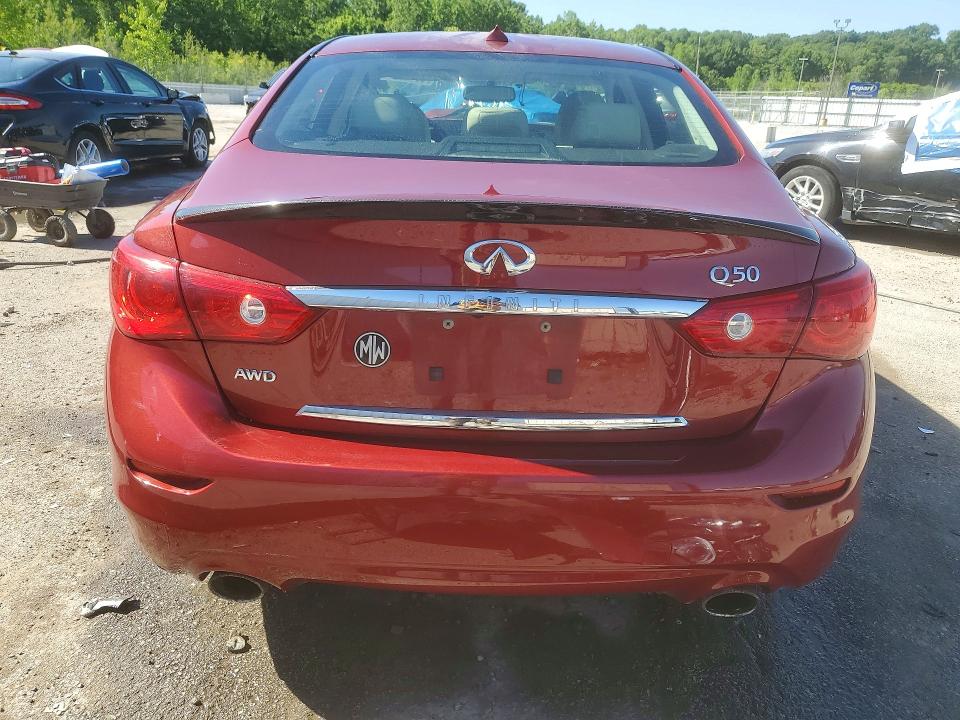 53281876 :رقم المزاد ، JN1BV7ARXEM697647 vin ، 2014 Infiniti Q50 مزاد بيع