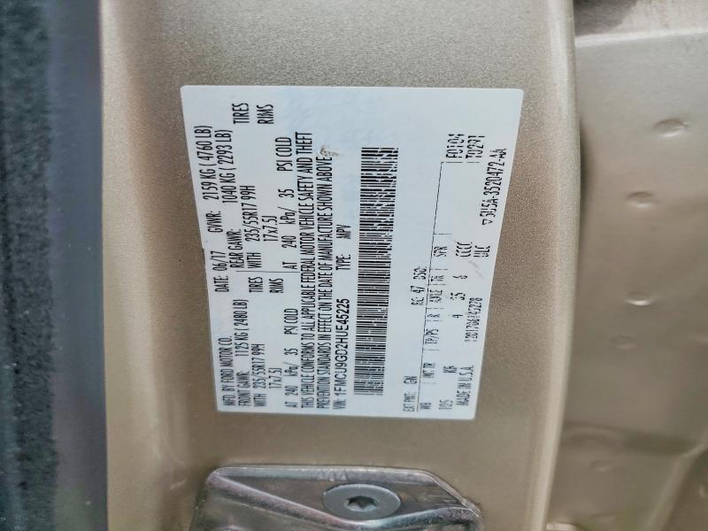 55120206 :رقم المزاد ، 1FMCU9GD2HUE45225 vin ، 2017 Ford Escape مزاد بيع
