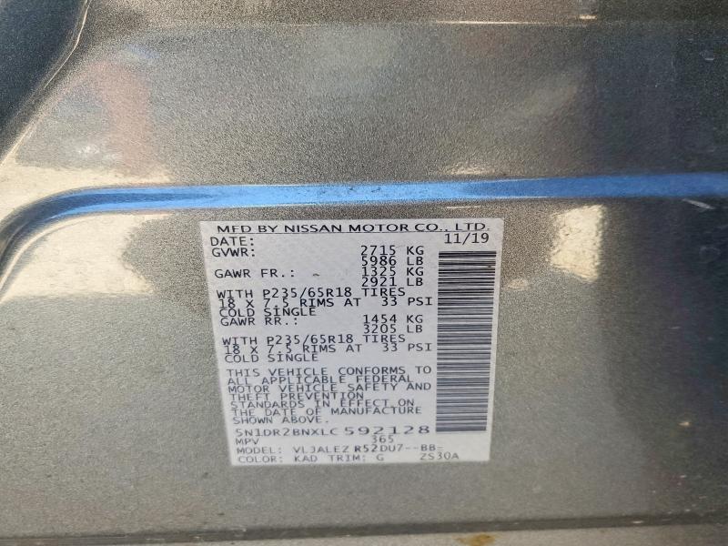 Aukcja sprzedaży 2020 Nissan Pathfinder, vin: 5N1DR2BNXLC592128, numer aukcji: 51417636