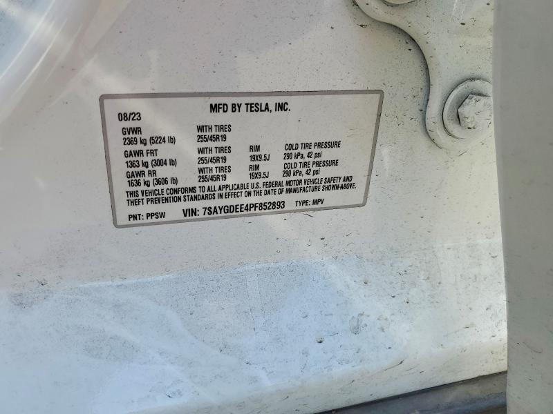 Aukcja sprzedaży 2023 Tesla Model Y, vin: 7SAYGDEE4PF852893, numer aukcji: 52100096