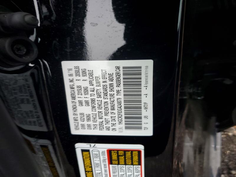 54273076 :رقم المزاد ، 1HGCR2F83GA248079 vin ، 2016 Honda Accord مزاد بيع
