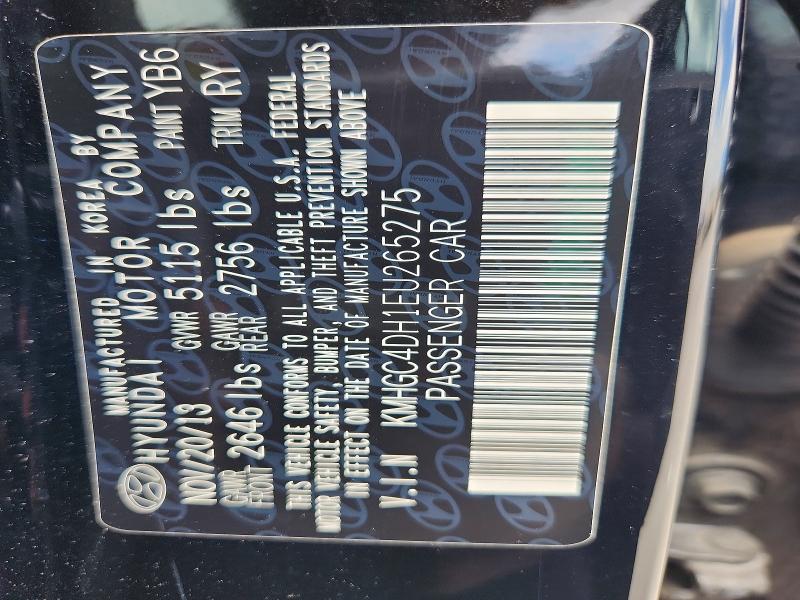 Продаж на аукціоні авто 2014 Hyundai Genesis, vin: KMHGC4DH1EU265275, номер лоту: 55210176