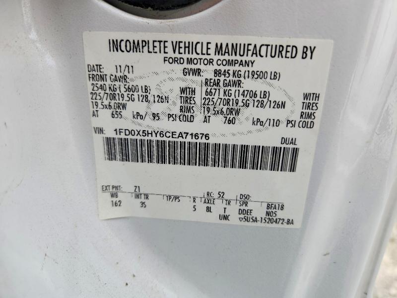 52129996 :رقم المزاد ، 1FD0X5HY6CEA71676 vin ، 2012 Ford F550 مزاد بيع