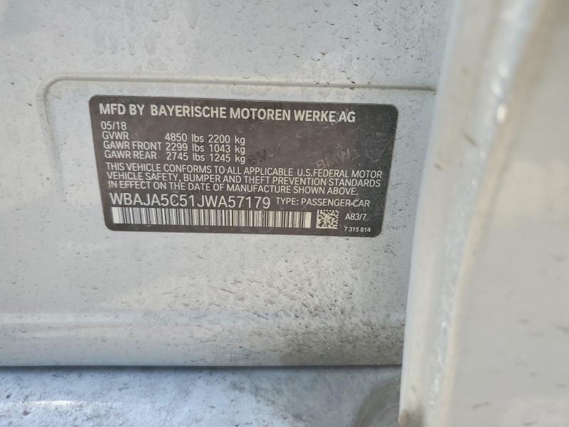 Продажа на аукционе авто 2018 Bmw 530, vin: WBAJA5C51JWA57179, номер лота: 53723296