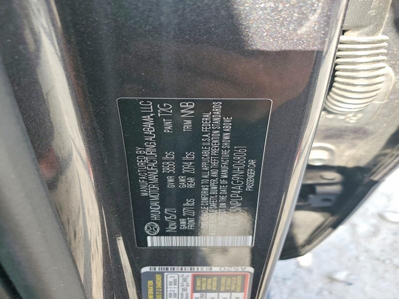2022 Hyundai Elantra მანქანა იყიდება აუქციონზე, vin: 5NPLP4AG9NH068061, აუქციონის ნომერი: 53741846