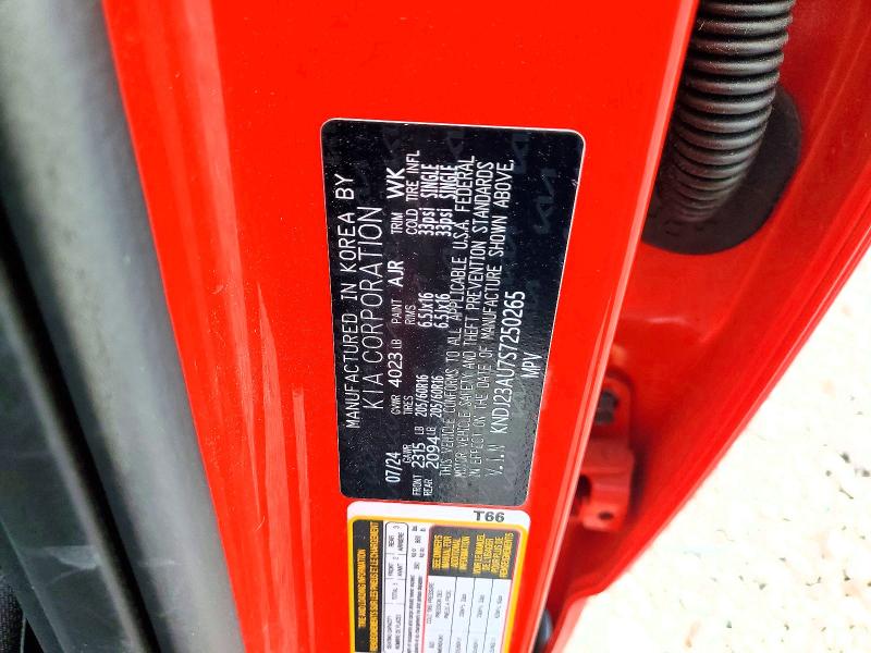 2025 Kia Soul მანქანა იყიდება აუქციონზე, vin: KNDJ23AU7S7250265, აუქციონის ნომერი: 53437906