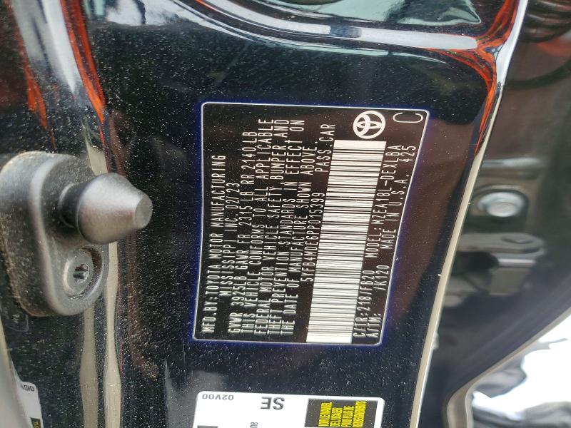 52517036 :رقم المزاد ، 5YFB4MDE6PP015399 vin ، 2023 Toyota Corolla مزاد بيع
