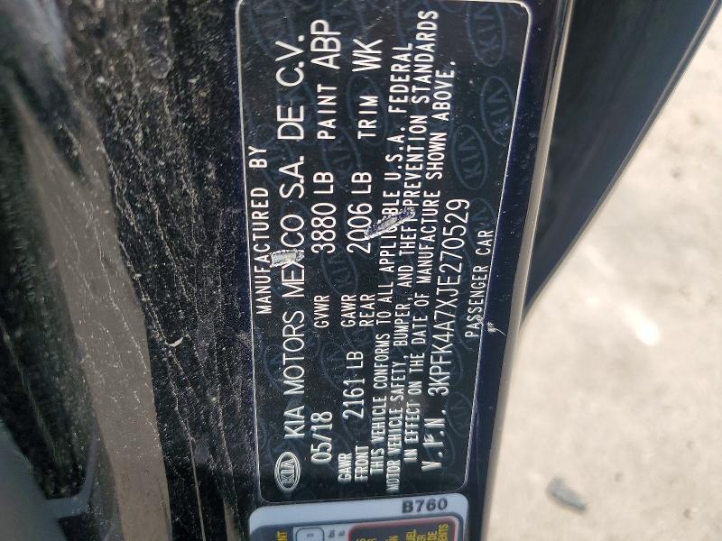 Продажа на аукционе авто 2018 Kia Forte, vin: 3KPFK4A7XJE270529, номер лота: 53080306