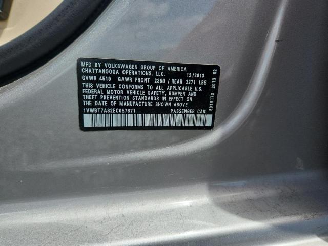 Aukcja sprzedaży 2014 Volkswagen Passat, vin: 1VWBT7A32EC057871, numer aukcji: 55566616
