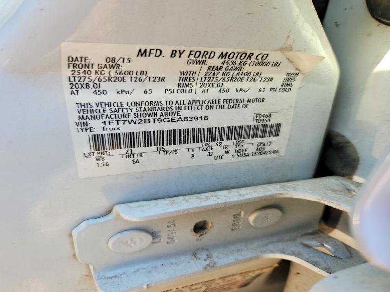 Aukcja sprzedaży 2016 Ford F250, vin: 1FT7W2BT9GEA63918, numer aukcji: 52263336
