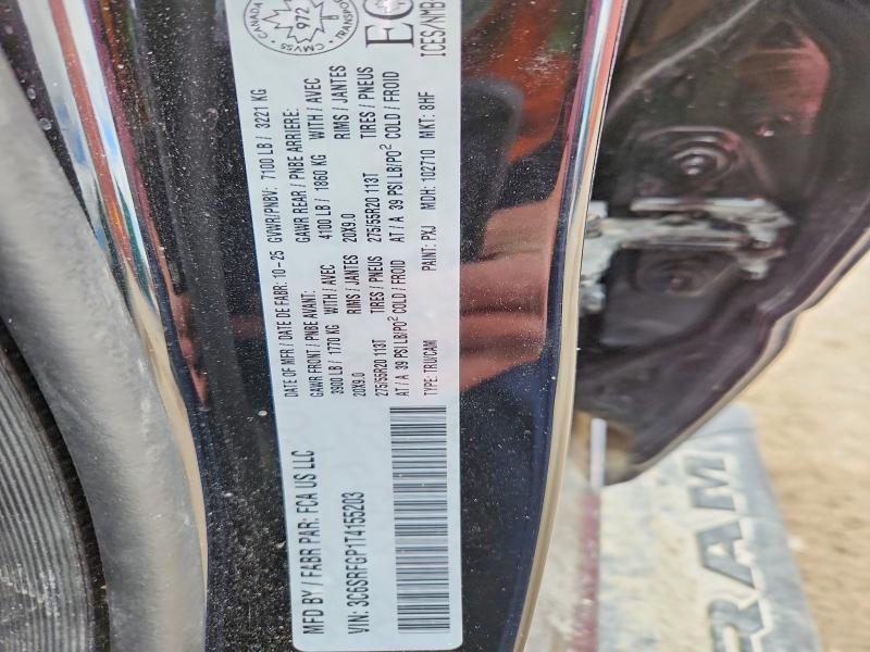 52547646 :رقم المزاد ، 3C6SRFGP1T4155203 vin ، 2026 Ram 1500 مزاد بيع