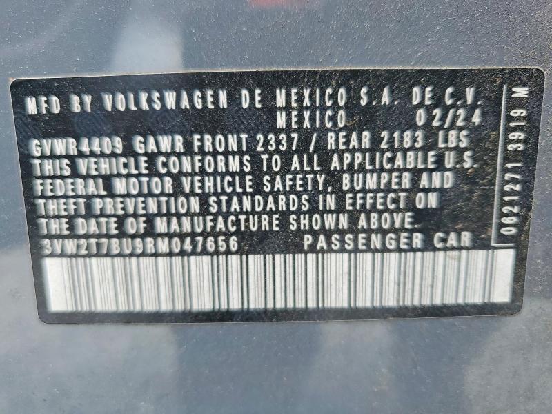 Продаж на аукціоні авто 2024 Volkswagen Jetta, vin: 3VW2T7BU9RM047656, номер лоту: 53637786
