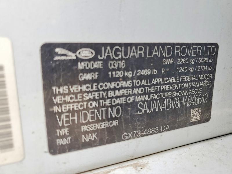 Продажа на аукционе авто 2017 Jaguar Xe, vin: SAJAN4BV8HA946649, номер лота: 54182526