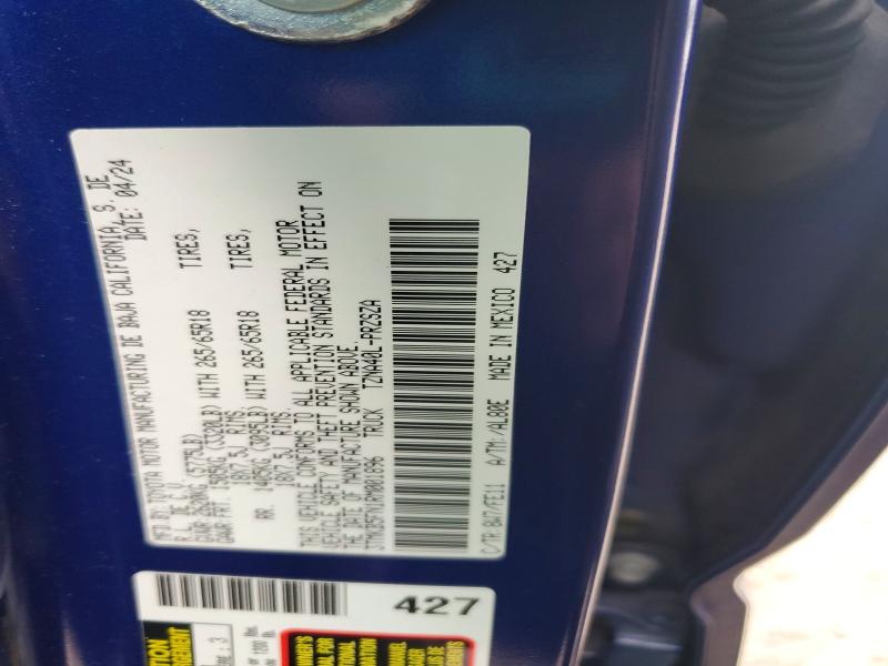 55025456 :رقم المزاد ، 3TMKB5FN1RM001896 vin ، 2024 Toyota Tacoma مزاد بيع