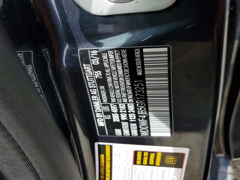 Aukcja sprzedaży 2016 Mercedes-benz C, vin: WDDWF4JB5GR173251, numer aukcji: 53053786