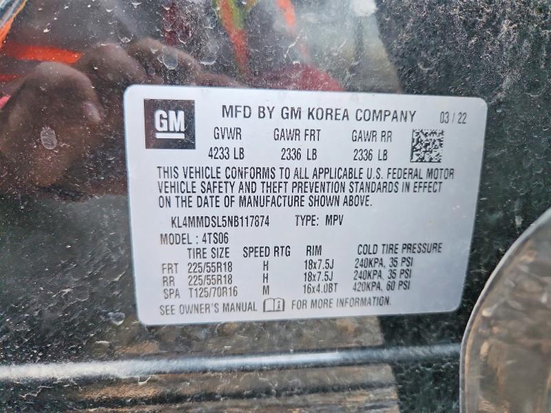 Aukcja sprzedaży 2022 Buick Encore Gx, vin: KL4MMDSL5NB117874, numer aukcji: 53360946