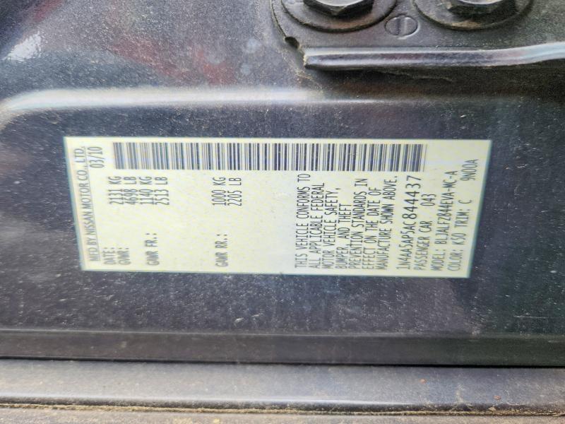 Aukcja sprzedaży 2010 Nissan Maxima, vin: 1N4AA5AP5AC844437, numer aukcji: 55054986