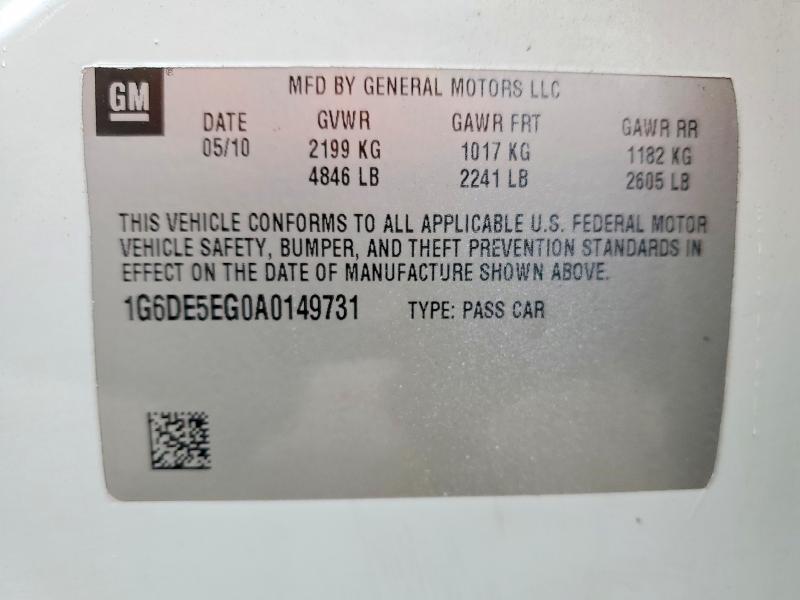 2010 Cadillac Cts მანქანა იყიდება აუქციონზე, vin: 1G6DE5EG0A0149731, აუქციონის ნომერი: 54993296