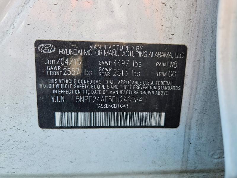 Продажа на аукционе авто 2015 Hyundai Sonata, vin: 5NPE24AF5FH246984, номер лота: 54187876