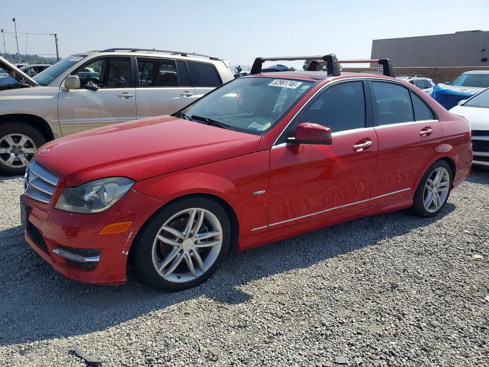 Auction sale of the 2012 Mercedes-benz C, vin: WDDGF4HB0CR239841, lot number: 52961746