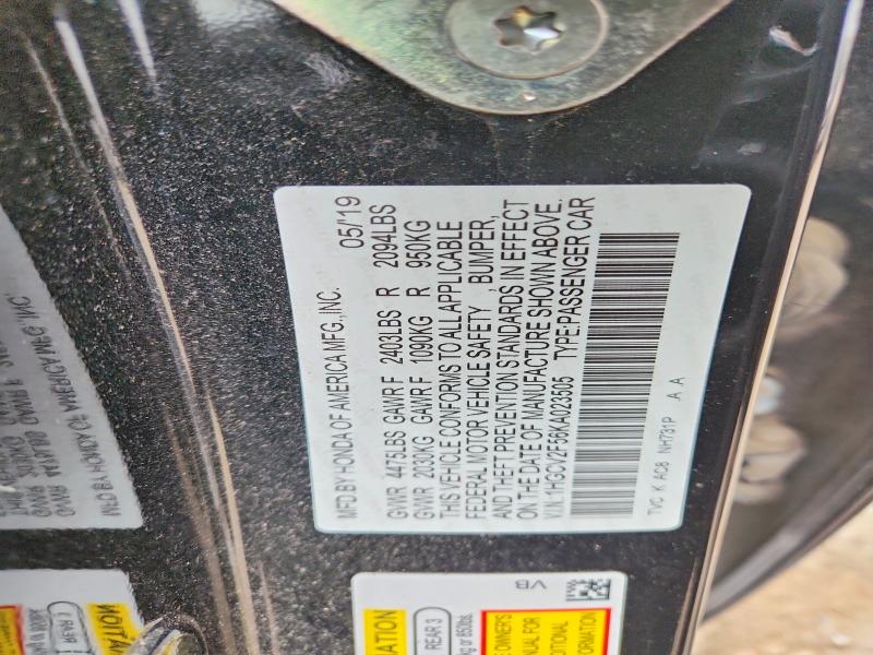 Продажа на аукционе авто 2019 Honda Accord, vin: 1HGCV2F56KA023505, номер лота: 54452466