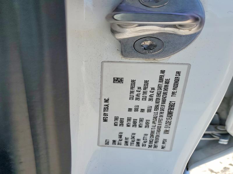 2021 Tesla Model 3 მანქანა იყიდება აუქციონზე, vin: 5YJ3E1EA0MF989821, აუქციონის ნომერი: 53580876