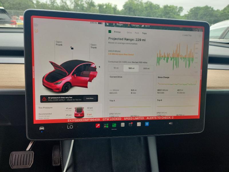 Aukcja sprzedaży 2021 Tesla Model Y, vin: 5YJYGDEE0MF196409, numer aukcji: 54072456
