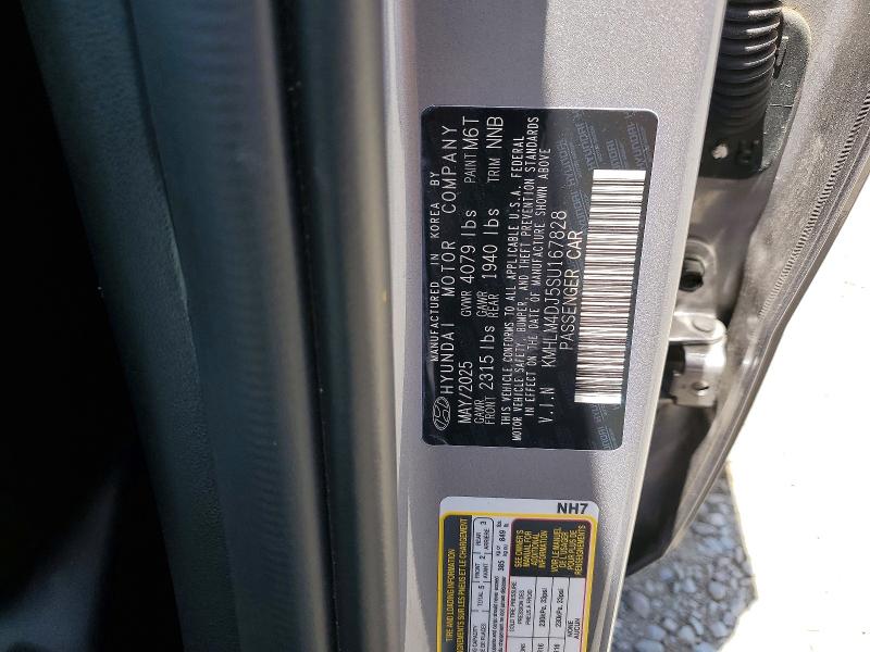 53624786 :رقم المزاد ، KMHLM4DJ5SU167828 vin ، 2025 Hyundai Elantra Hybrid مزاد بيع