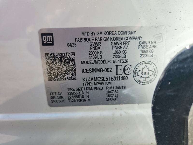 54964506 :رقم المزاد ، KL4AMESL5TB011480 vin ، 2026 Buick Encore Gx مزاد بيع