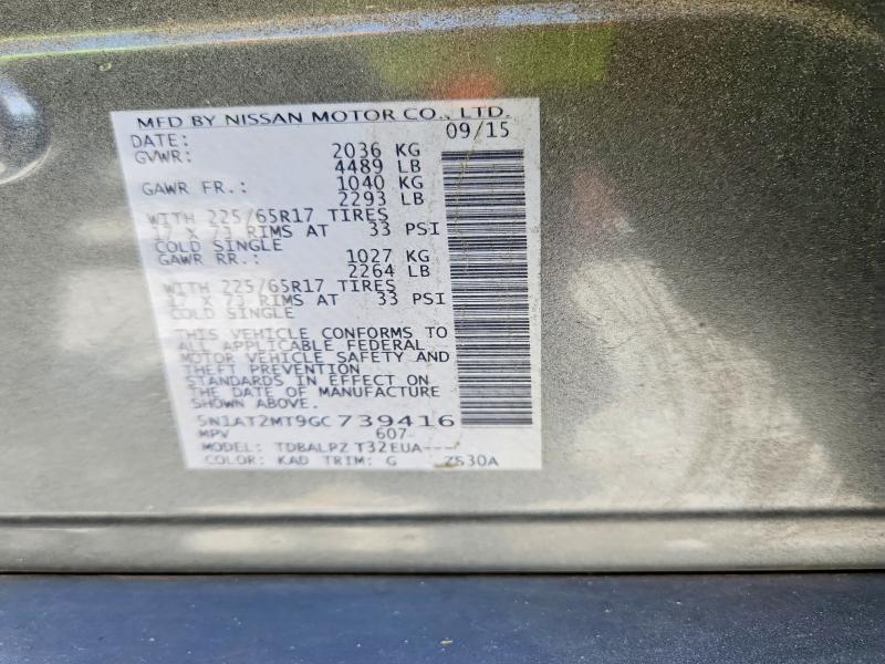 Aukcja sprzedaży 2016 Nissan Rogue, vin: 5N1AT2MT9GC739416, numer aukcji: 52613656