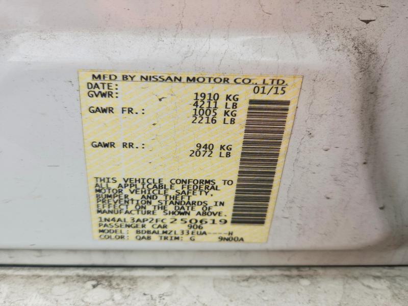 Aukcja sprzedaży 2015 Nissan Altima, vin: 1N4AL3AP2FC250619, numer aukcji: 52882846
