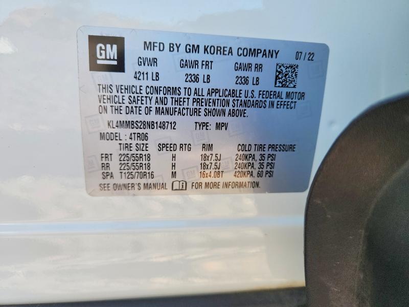 Aukcja sprzedaży 2022 Buick Encore Gx, vin: KL4MMBS28NB148712, numer aukcji: 55623236
