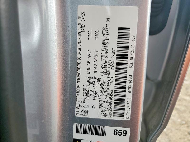 54621706 :رقم المزاد ، 3TMKB5FN0SM034572 vin ، 2025 Toyota Tacoma مزاد بيع