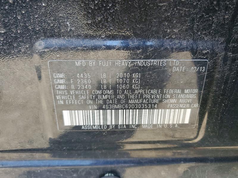 Aukcja sprzedaży 2013 Subaru Legacy, vin: 4S3BMBC62D3035314, numer aukcji: 51272896