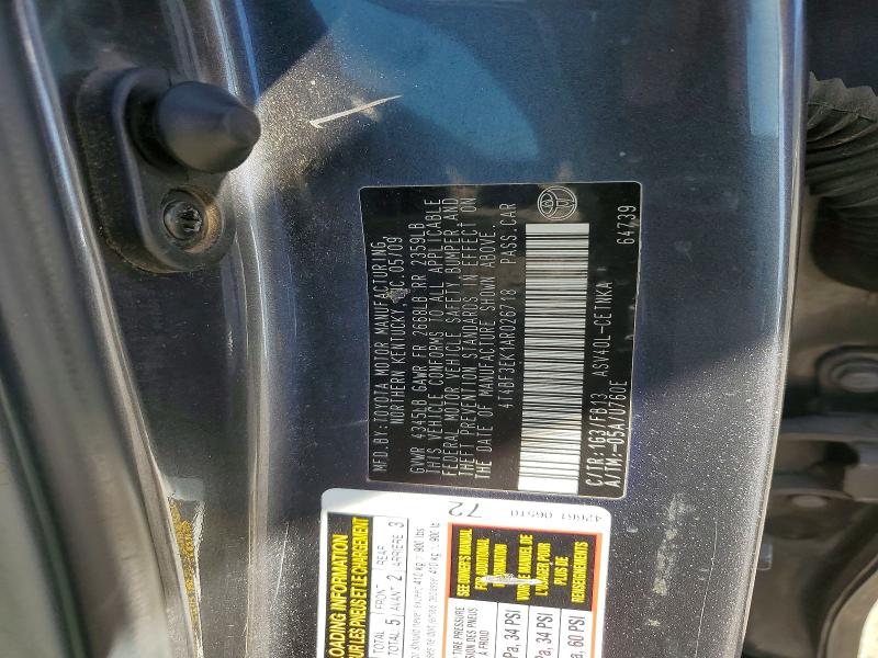 54913066 :رقم المزاد ، 4T4BF3EK1AR026718 vin ، 2010 Toyota Camry مزاد بيع