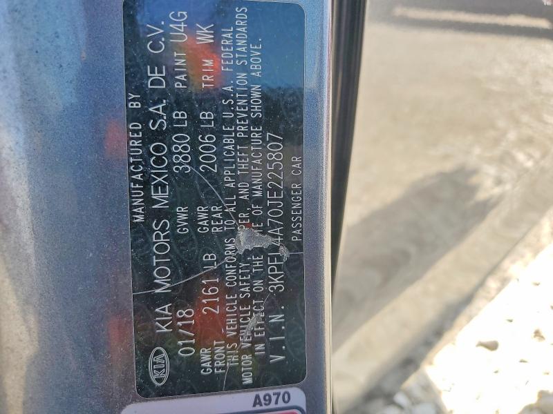 Продажа на аукционе авто 2018 Kia Forte, vin: 3KPFL4A70JE225807, номер лота: 52304966