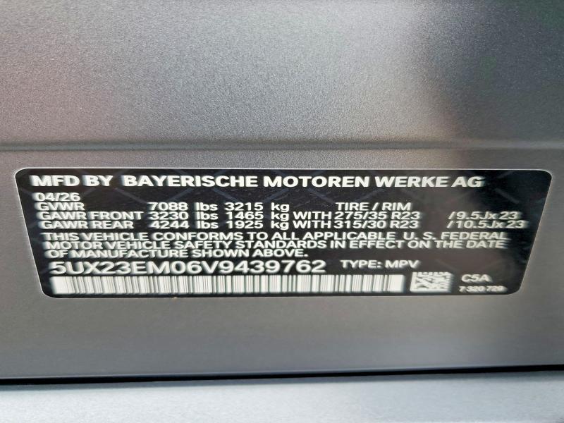 Aukcja sprzedaży 2027 Bmw X7, vin: 5UX23EM06V9439762, numer aukcji: 52614846