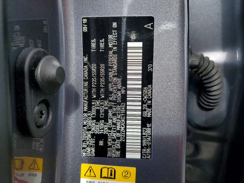Aukcja sprzedaży 2019 Lexus Rx 350, vin: 2T2ZZMCA5KC118462, numer aukcji: 55092856