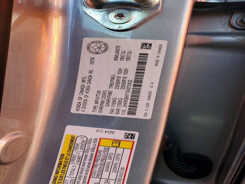 52663046 :رقم المزاد ، 2HKRS6H71SH215432 vin ، 2025 Honda Cr-v مزاد بيع