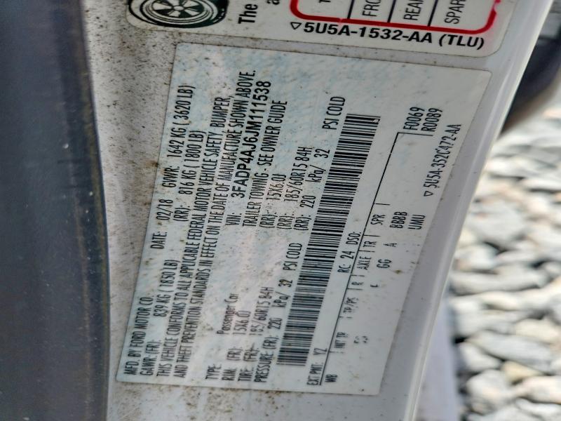 Aukcja sprzedaży 2018 Ford Fiesta, vin: 3FADP4AJ6JM111538, numer aukcji: 54803226