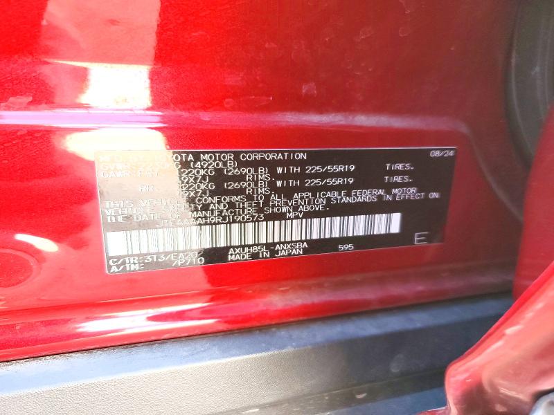 Aukcja sprzedaży 2024 Toyota Venza, vin: JTEAAAAH9RJ190573, numer aukcji: 52261526