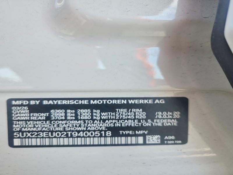 2026 Bmw X5 მანქანა იყიდება აუქციონზე, vin: 5UX23EU02T9400518, აუქციონის ნომერი: 52380506