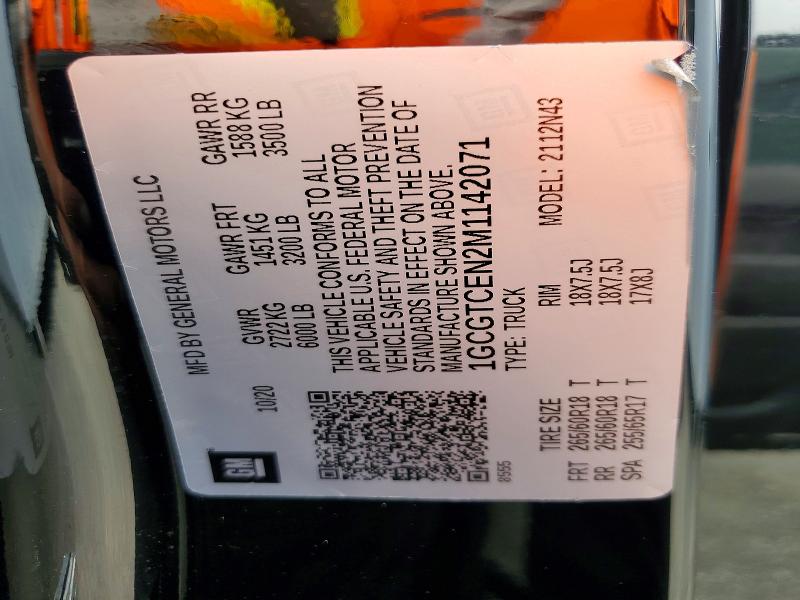 55162446 :رقم المزاد ، 1GCGTCEN2M1142071 vin ، 2021 Chevrolet Colorado مزاد بيع