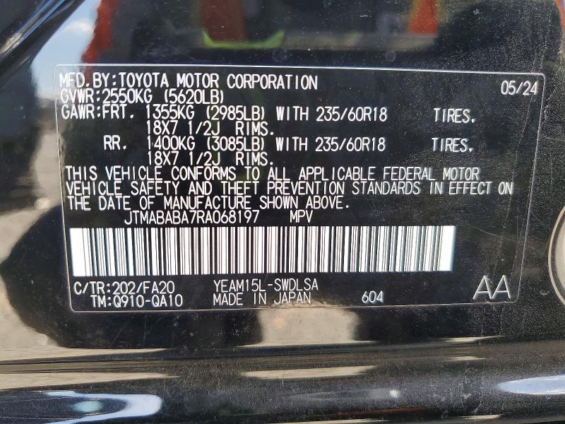 Aukcja sprzedaży 2024 Subaru Solterra, vin: JTMABABA7RA068197, numer aukcji: 54656536