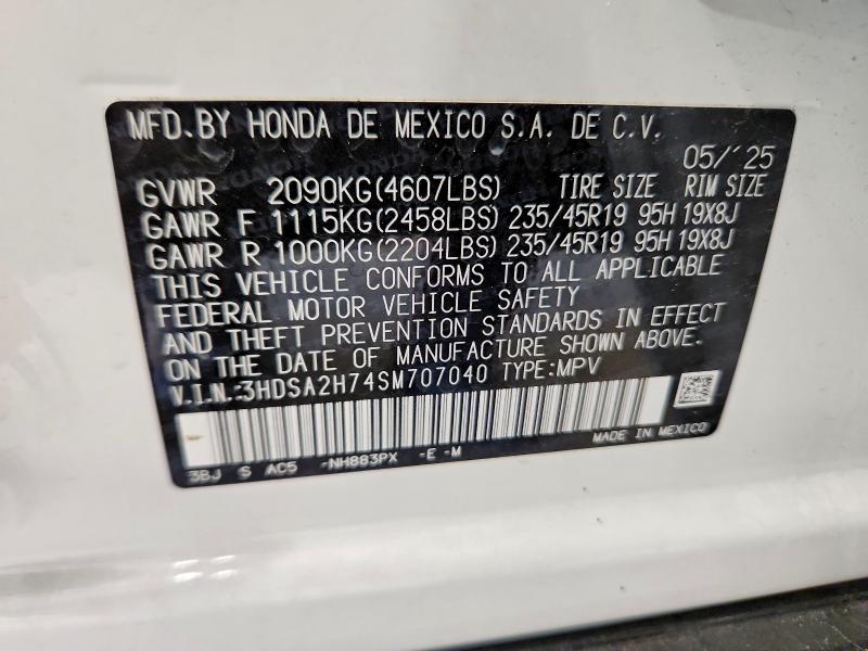 Продажа на аукционе авто 2025 Acura Adx, vin: 3HDSA2H74SM707040, номер лота: 52829166