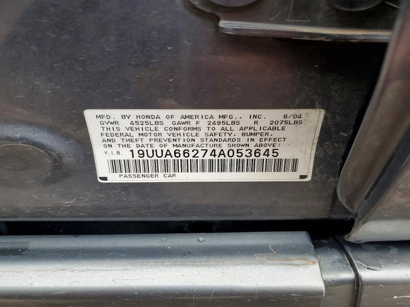 53985696 :رقم المزاد ، 19UUA66274A053645 vin ، 2004 Acura Tl مزاد بيع