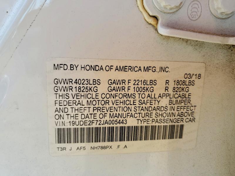 Продажа на аукционе авто 2018 Acura Ilx, vin: 19UDE2F72JA005443, номер лота: 54193546