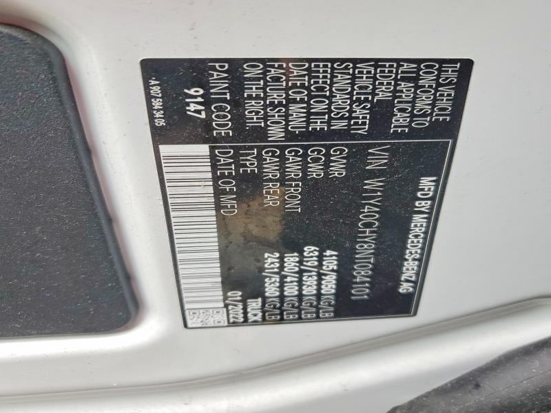 Продаж на аукціоні авто 2022 Mercedes-benz Sprinter, vin: W1Y40CHY8NT084101, номер лоту: 53423746