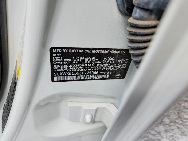 Aukcja sprzedaży 2012 Bmw X3, vin: 5UXWX5C55CL725346, numer aukcji: 54277056