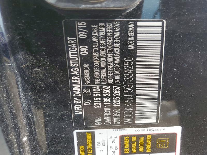 Продажа на аукционе авто 2016 Mercedes-benz E, vin: WDDKK6FF5GF334250, номер лота: 53523906